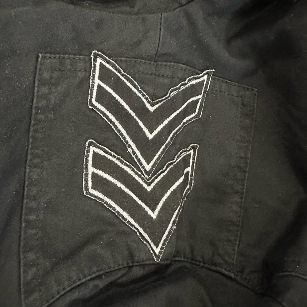 Made in Italy Jimmy Taverniti Vintage Y2K Black Military Cotton Jacket small - Picture 5 of 9